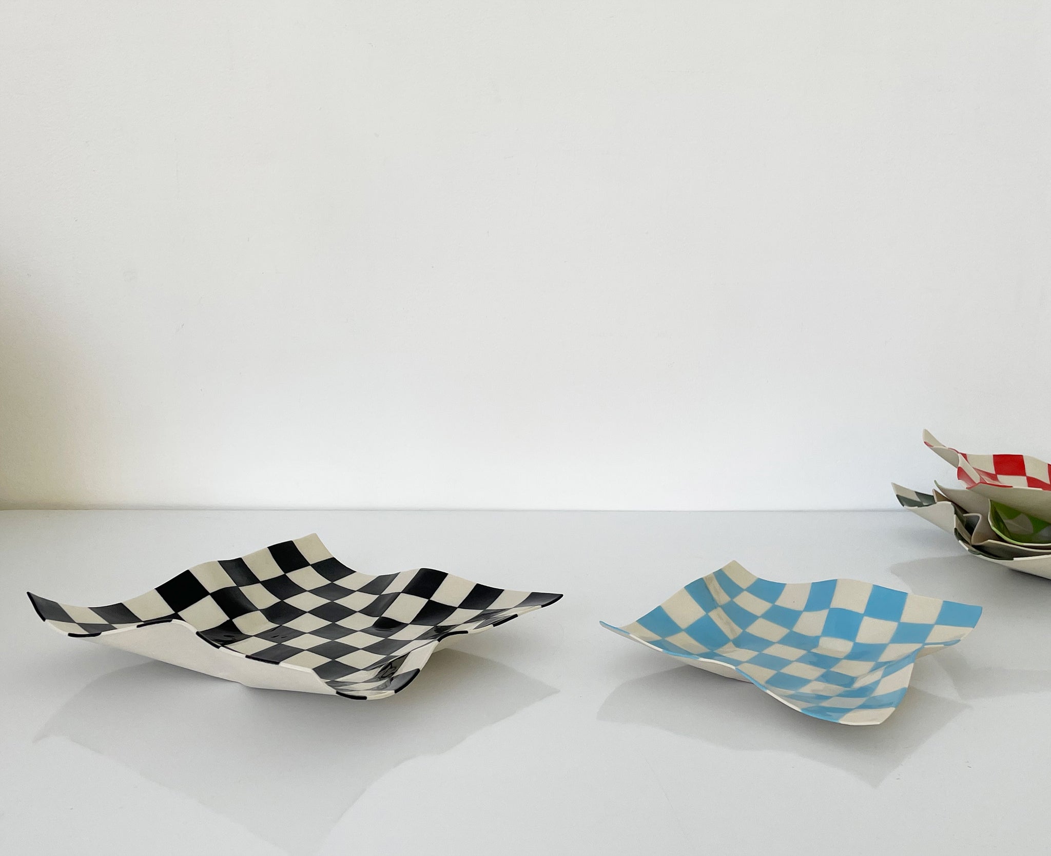 Handmade Ceramic Handkerchief Check Dish – Home Union NYC