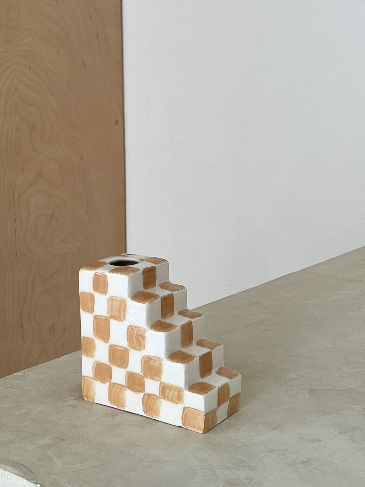 Checkerboard Stair Vase