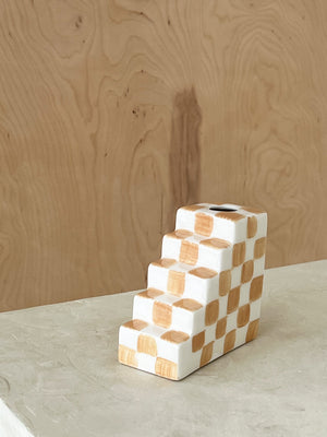Checkerboard Stair Vase