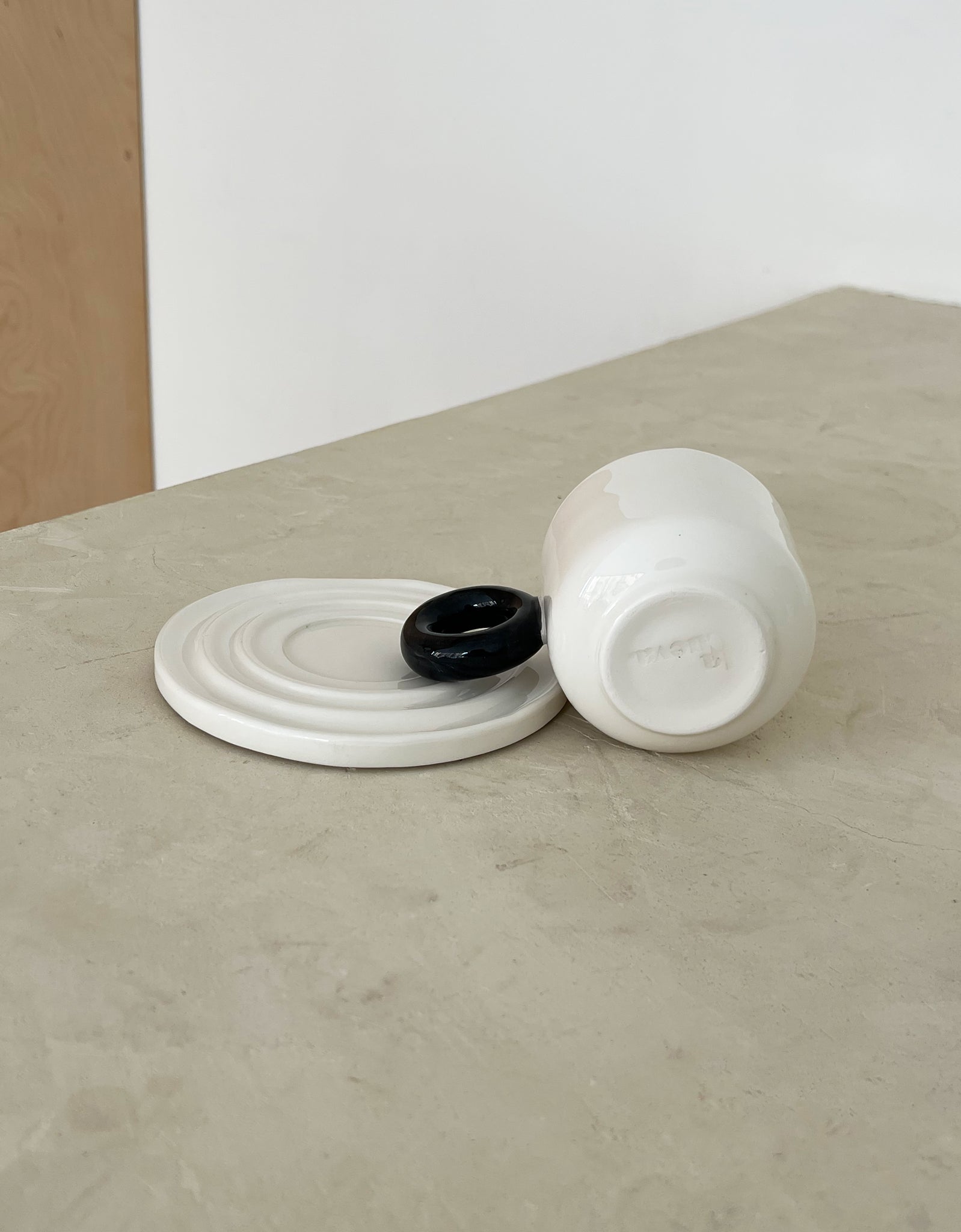 Glossy Ceramic Mug + Plate