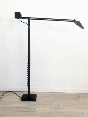 Black Cast Iron and Steel Floor Lamp with Curly Cord by Artup