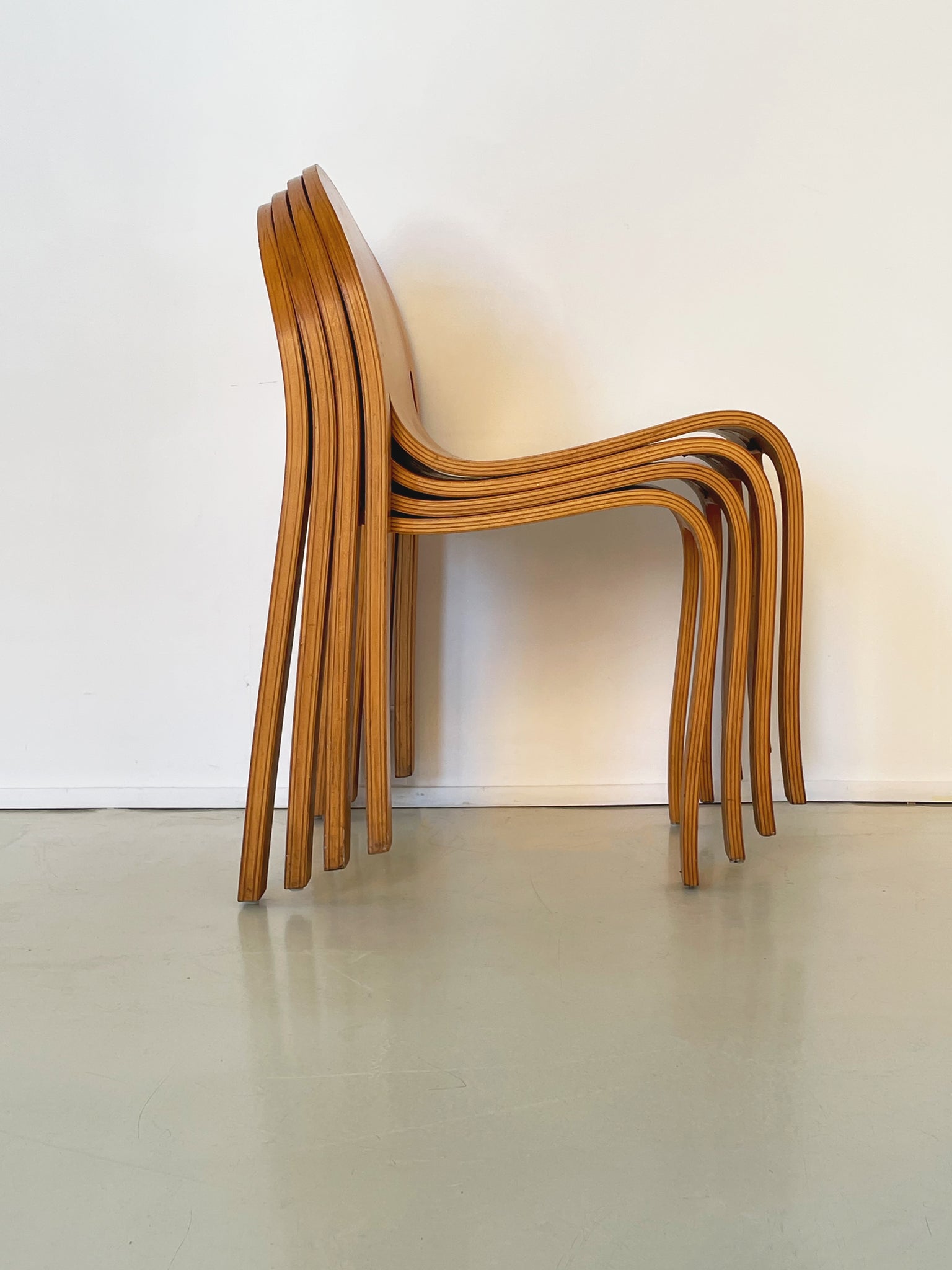 Post Modern Bent Plywood Bodyform Chair by Peter Danko