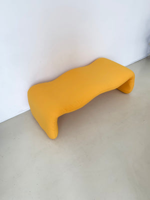 1965 Yellow Djinn Bench by Olivier Mourgue for Airborne
