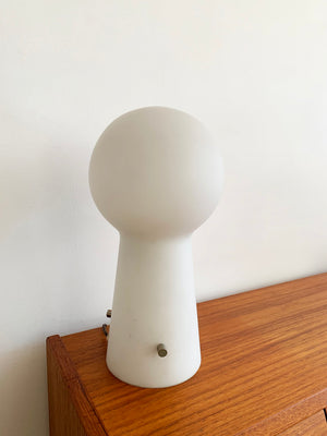 Mid Century Frosted Glass Dome Laurel Lamp, Made in Sweden