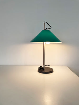 1970s Enzo Mari Aggregato Tavolo Stelo Green Table lamp by Artemide