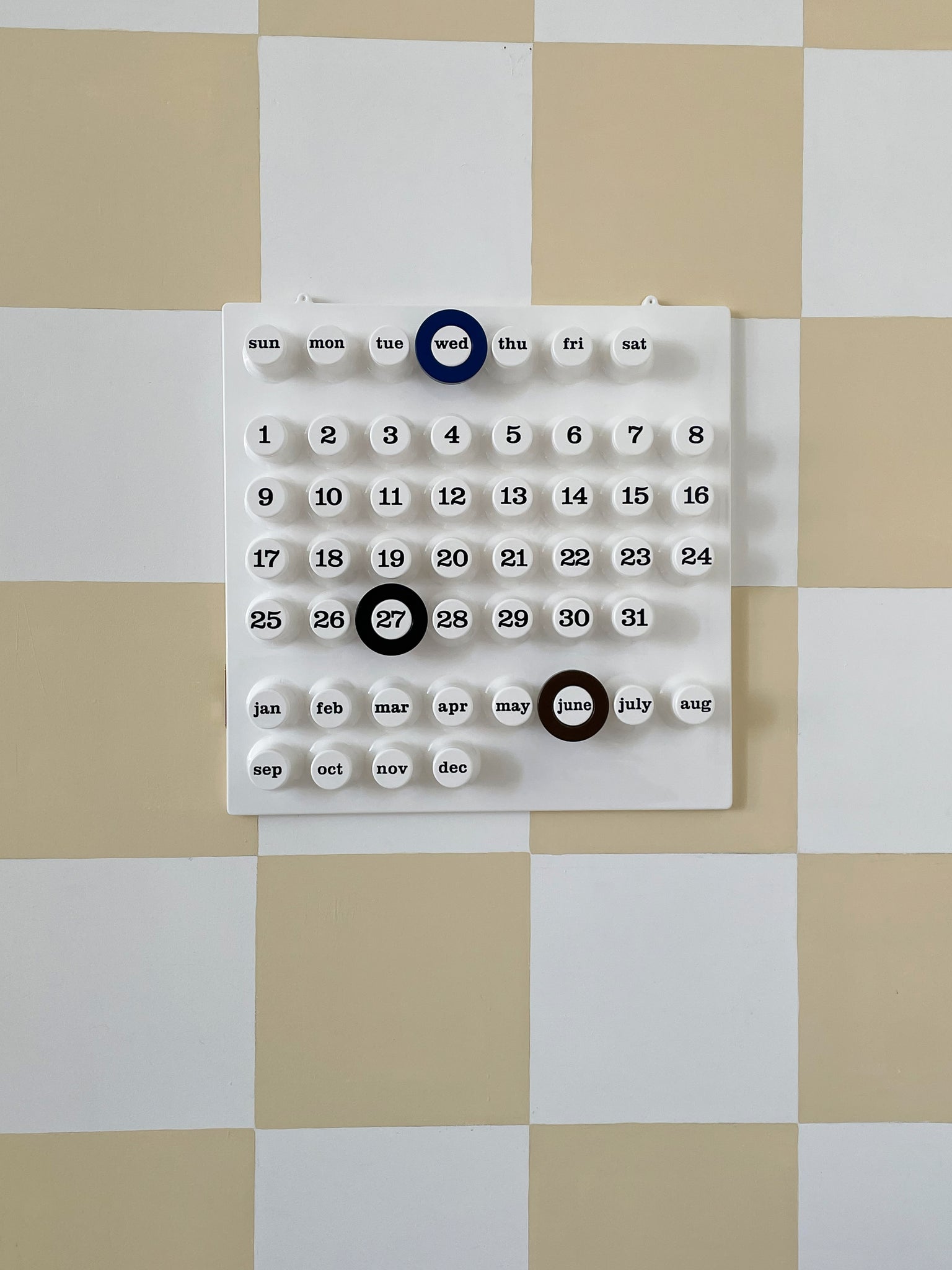 Perpetual Ring-A-Date Wall Calendar by Euroway / Extra Rings