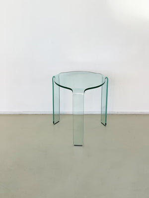 Fiam Bent Glass "Aalto" Side Table