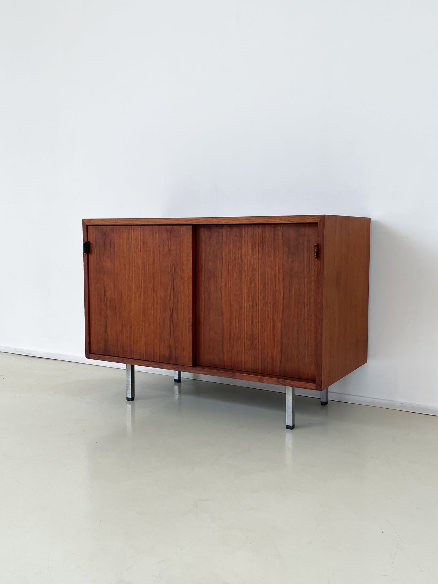 Florence Knoll Walnut Record Cabinet