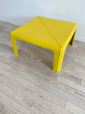 1974 Gae Aulenti For Kartell Yellow Coffee Table
