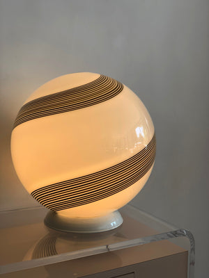 1970s Large Orb Swirl Italian Murano lamp