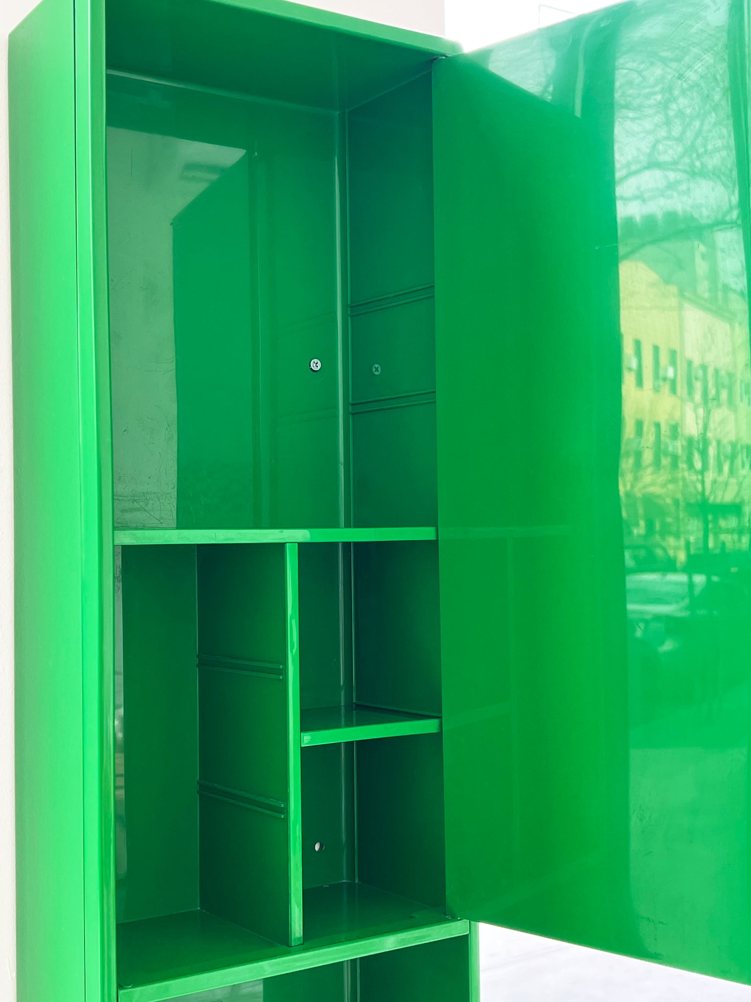 1970s Green Medicine Cabinet by Olaf Von Bohr for Gedy