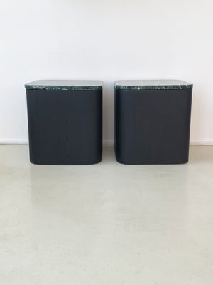 Vintage Paul Mayen Cube Tables with Green Marble