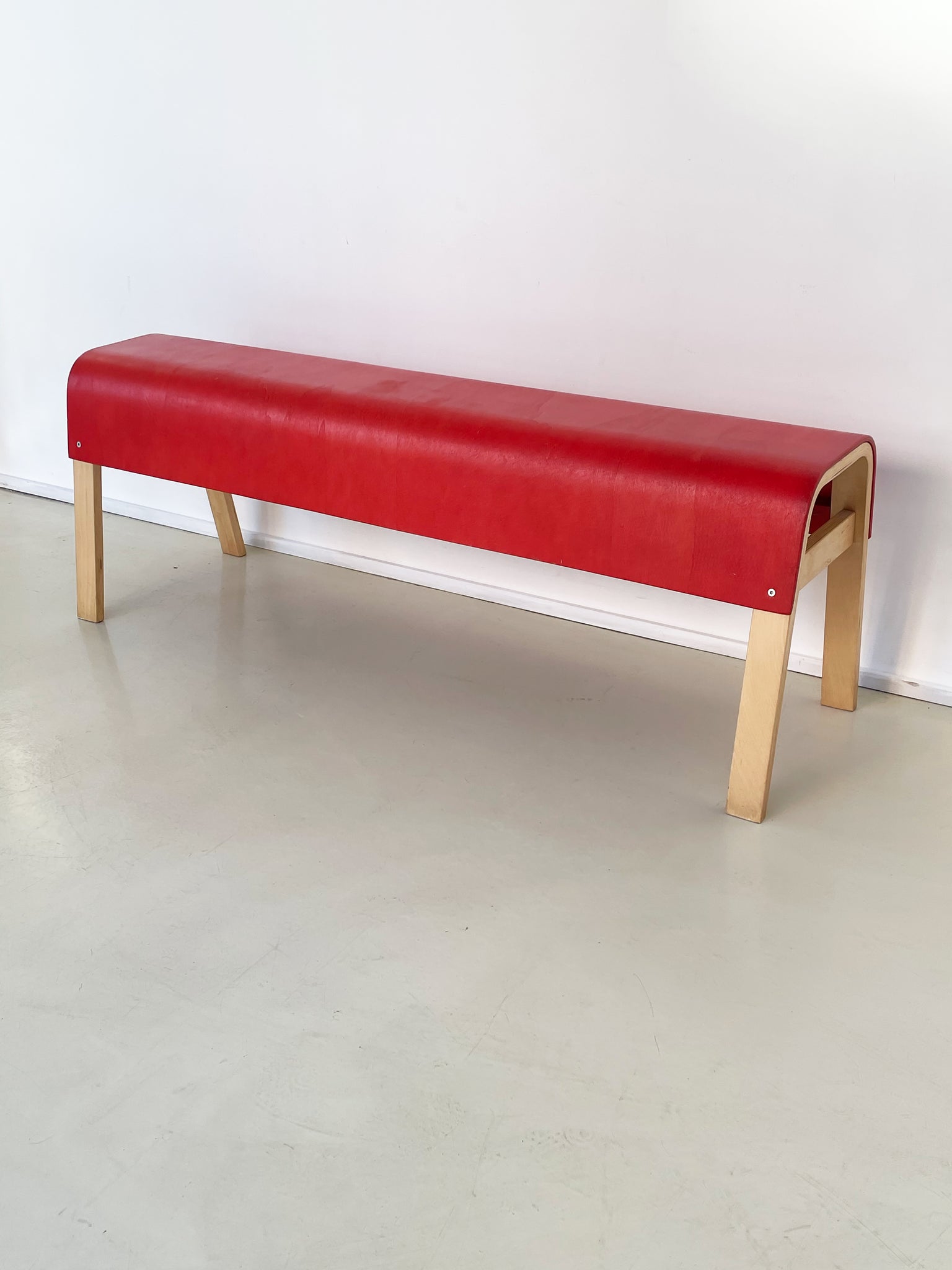 Vintage IKEA Bentwood Red Top Bench