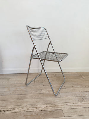 Chrome Grid Folding Chair by Niels Gammelgaard for IKEA, 1979