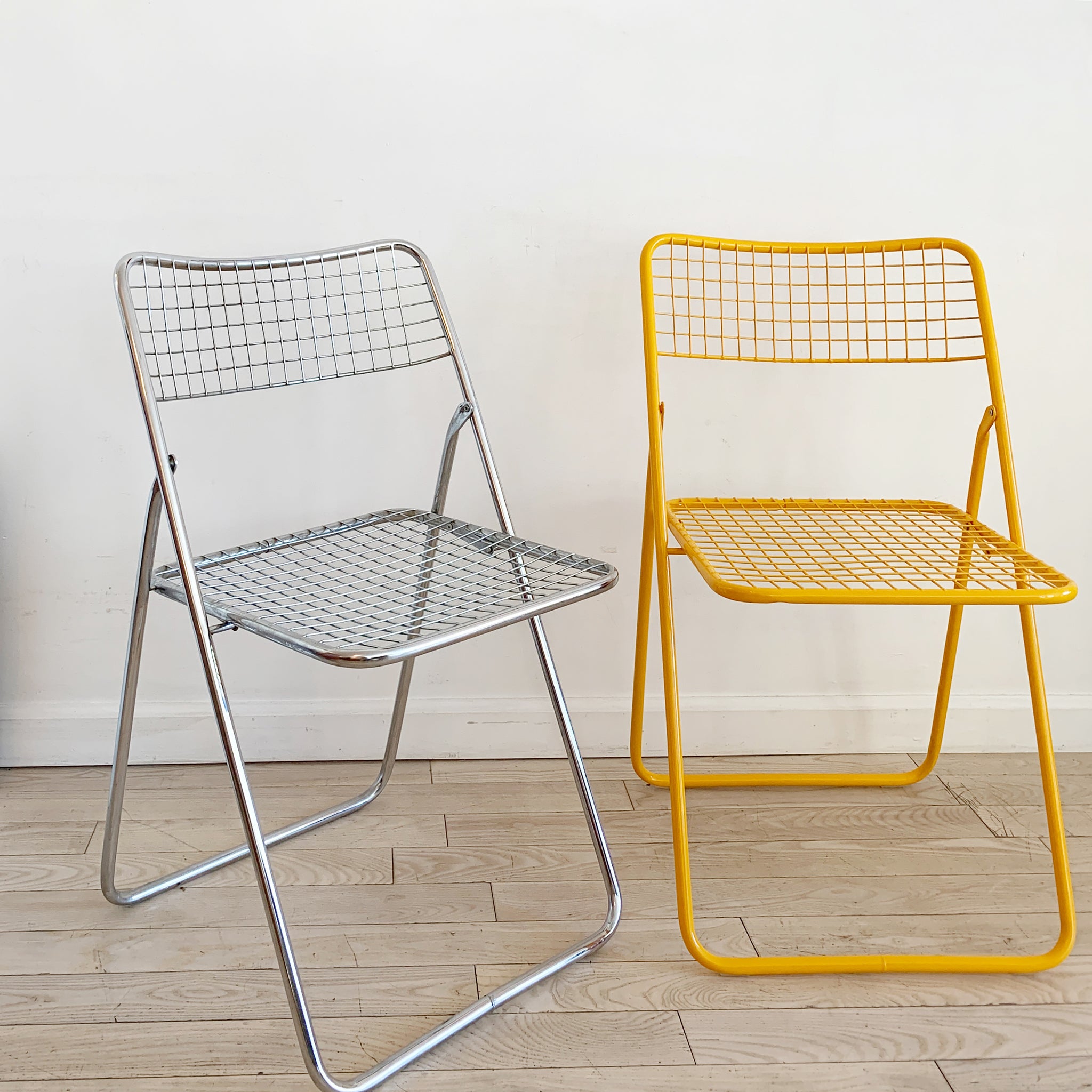 Chrome Grid Folding Chair by Niels Gammelgaard for IKEA, 1979