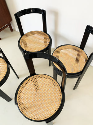 1970s Italian Cane Round Chair - Each