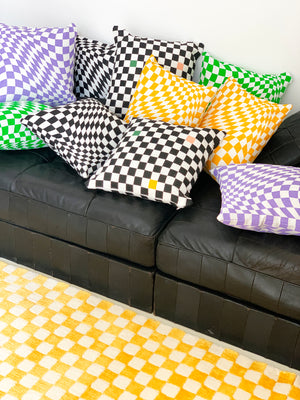 Black And White Checkerboard Pillow