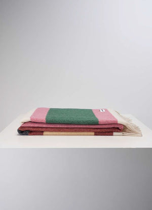 Color Blocked Italian Wool Blanket