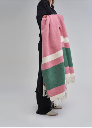 Color Blocked Italian Wool Blanket