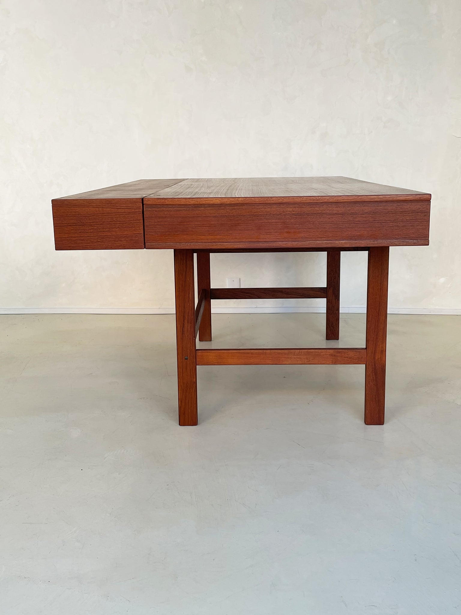 1975 Danish Mid Century Teak Flip Top Desk by Peter Lovig Nielsen