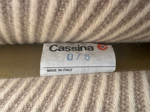 1970s Beige Striped Vico Magistretti for Cassina Maralunga Sofa