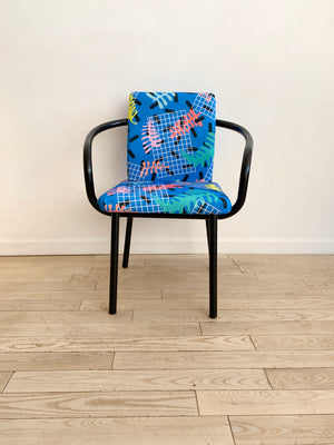 Vintage Ettore Sottsass for Knoll Mandarin Chair in Matisse Print- Single
