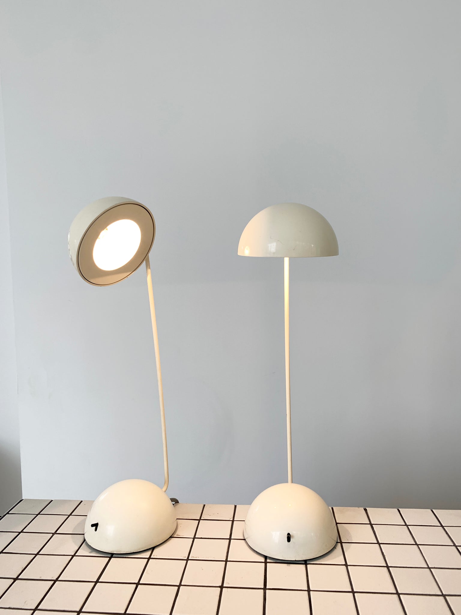 Cream 1981 Tronconi Illuminazione "Minikini / Bikini" Table Lamp by Barbieri & Marianelli
