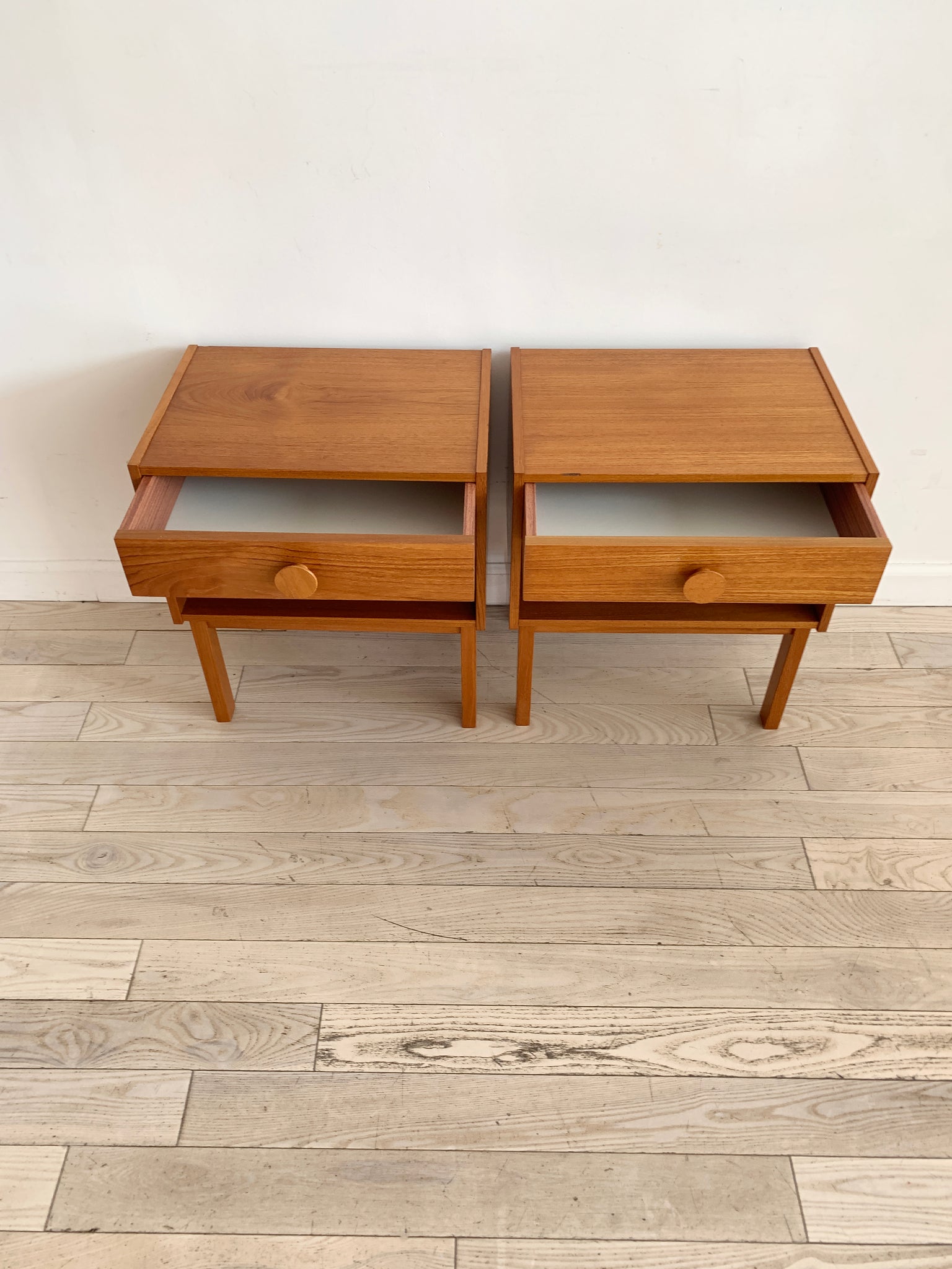 1970s Pair of Teak Nightstands, Denmark