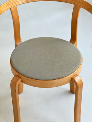 1981 Sage Green Danish 8000 Series Beechwood Stacking Chairs by Magnus Olesen