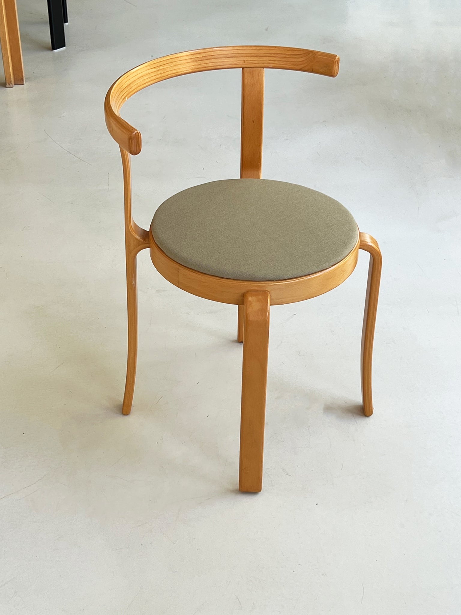 1981 Sage Green Danish 8000 Series Beechwood Stacking Chairs by Magnus Olesen