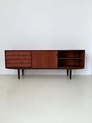 1960s Danish Teak Stacked Drawer Credenza