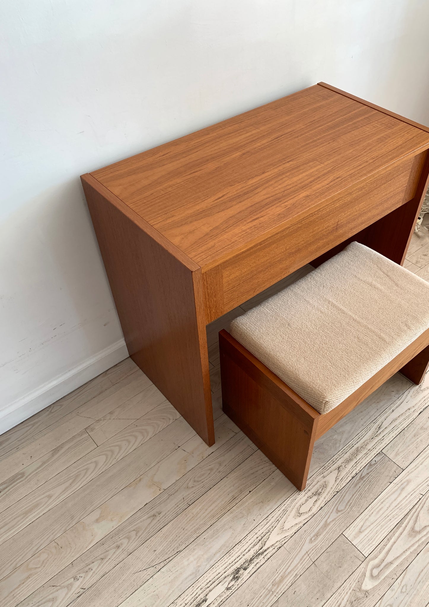 Danish Teak Vanity & Bench