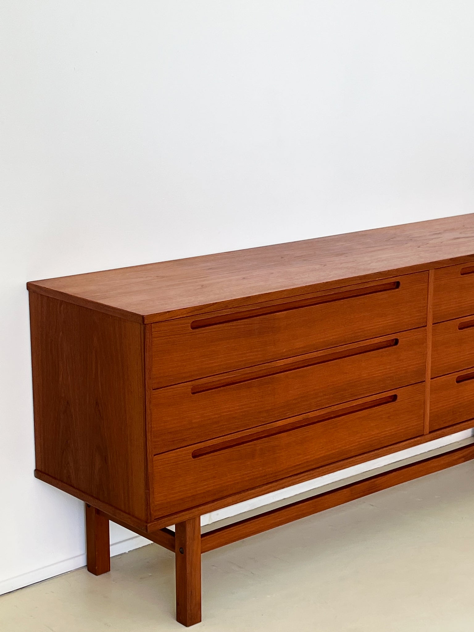 1960s Teak Nils Johnson for HJN Mobler 6-Drawer Credenza