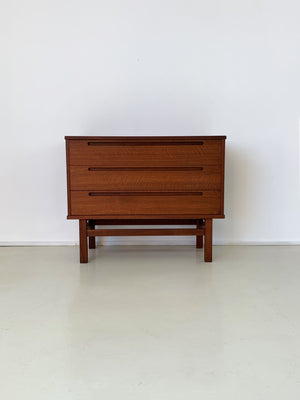 1960s Walnut Three Drawer Dresser by Nils Jonsson
