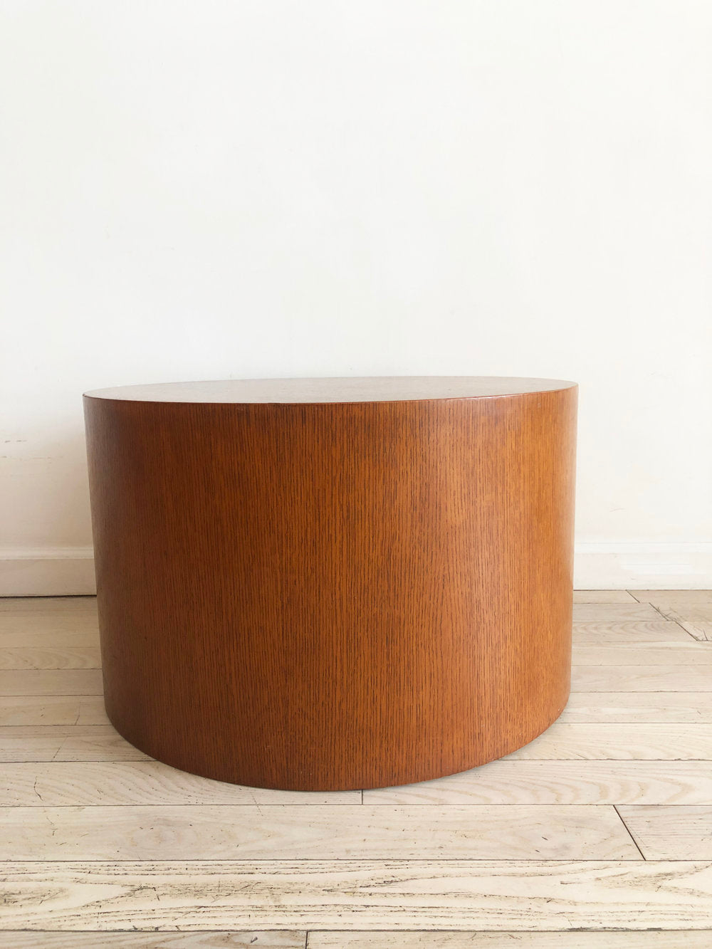 Beautiful 1970s Oak Drum Table by Paul Mayen For Habitat / Intrex