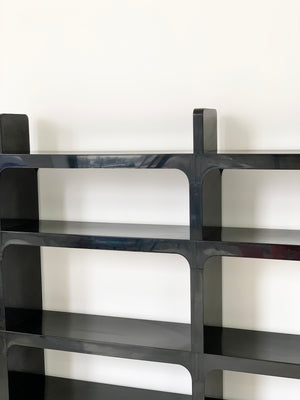1970s Black ABS Plastic Bookcase by Olaf Von Bohr for Kartell