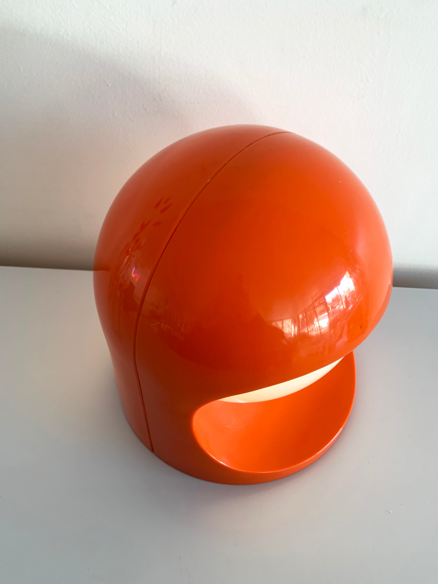 1970s Atomic Orange "Interplay 2" Table lamp by Lightolier