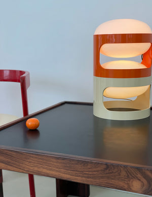 1960s Orange Kartell KD28 Table Lamp by Joe Colombo, Italy