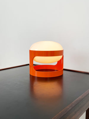 1960s Orange Kartell KD28 Table Lamp by Joe Colombo, Italy