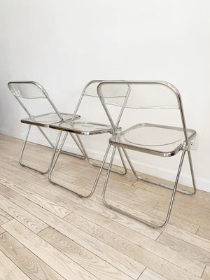 1960s Italian Lucite Folding Chair by Giancarlo Piretti for Anonima Castelli "Plia"