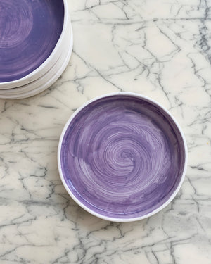 Handmade Glazed ceramic Lavender Dinner Plate