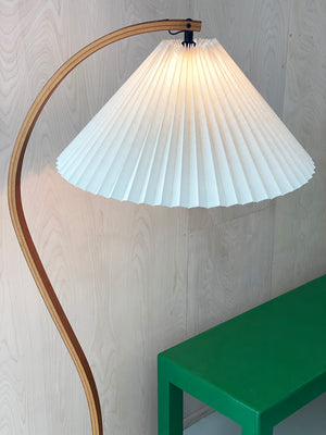 1970s Bent Teak Caprani Lamp, Denmark