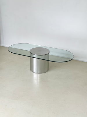 1970s Paul Mayen for Habitat Chrome + Glass Coffee Table