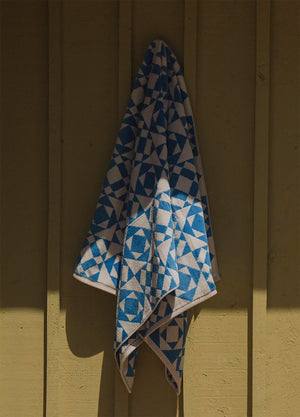 Bright Blue Quilted Towel