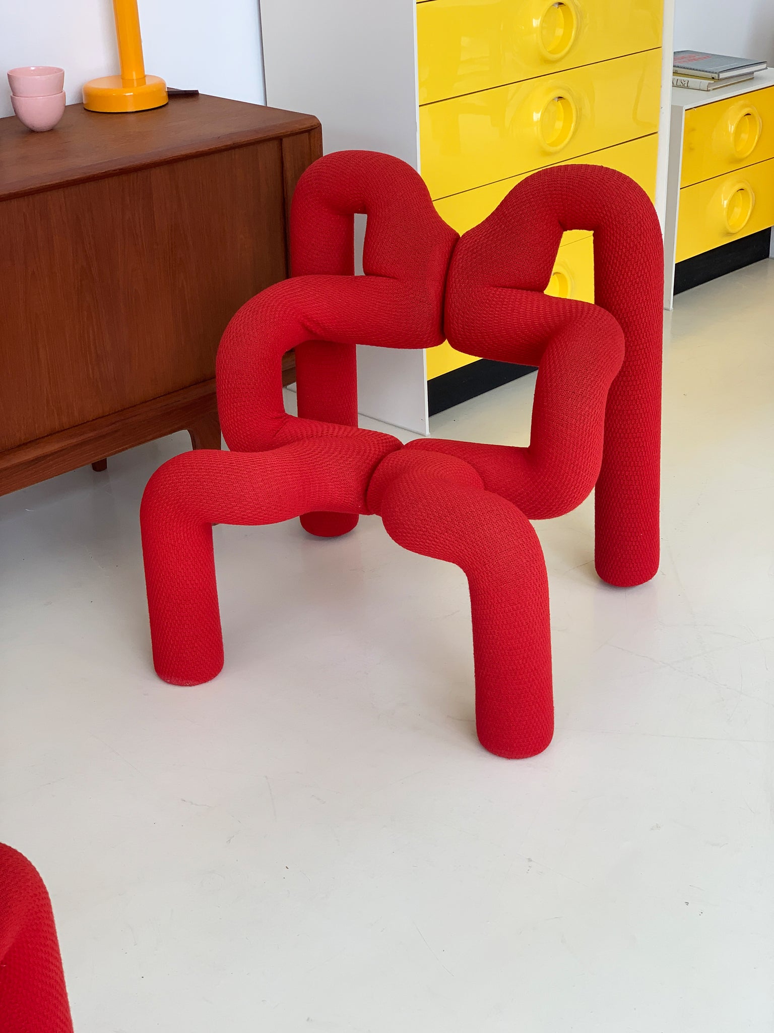 1980s Red Ekstrem Chair by Terje Ekstrom, Each