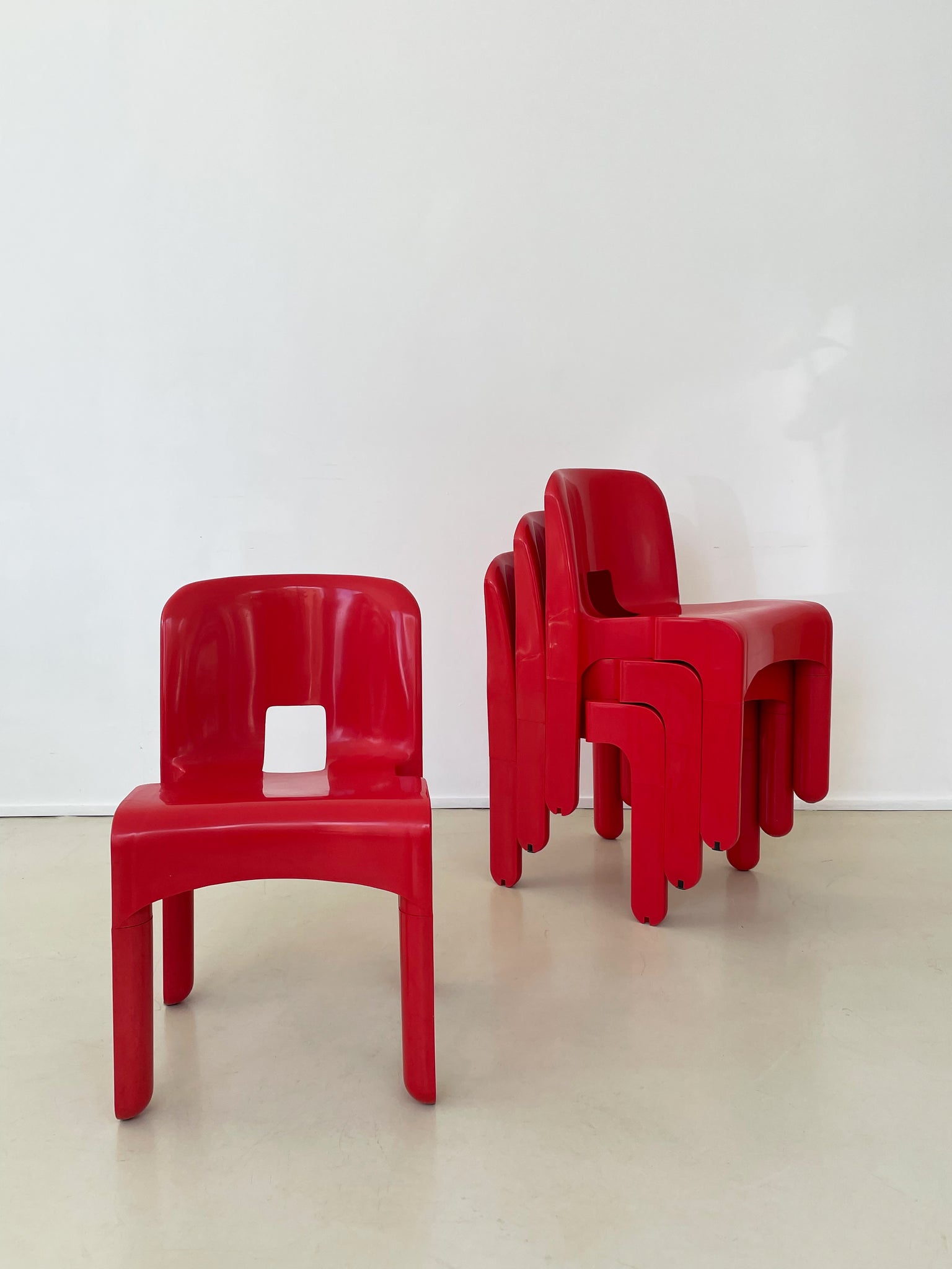 Red Joe Colombo for Kartll Universale Chair