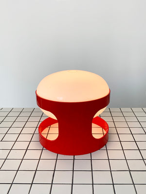 1960s Red Kartell KD28 Table Lamp by Joe Colombo, Italy
