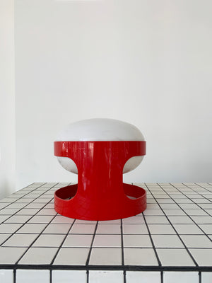 1960s Red Kartell KD28 Table Lamp by Joe Colombo, Italy