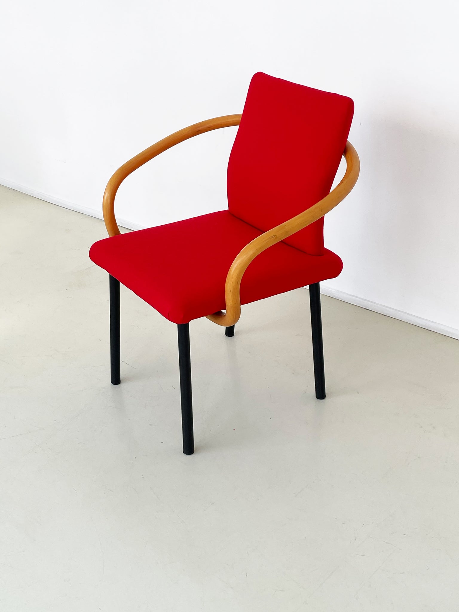 Post Modern Ettore Sottsass for Knoll Red Mandarin Chair
