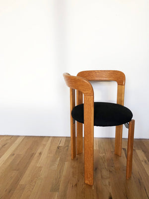 "Rey" Arm Chair in Tiger Oak by Bruno Rey, 1971 Switzerland